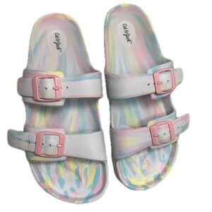NEW Cat & Jack Tie-Dye Girls Sandals - Size 6